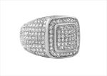 Micro Pave Iced Out Square Ring