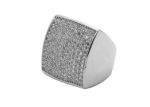Rectangle Convex Micro Pave Ring