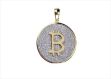 Bitcoin Shaped Micro Pave Pendant