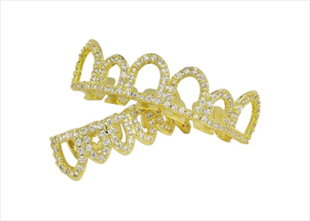 Gold Plated Hip Hop Top and Bottom Grillz