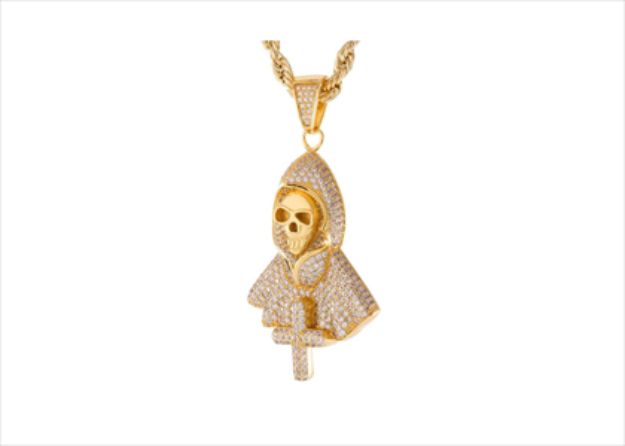 Iced Out Micro Pave Death Pendant