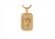 14 KT 3D Lion Dog Tag Pendant