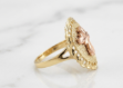 Filigree cross catholic ring