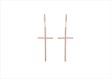 Plain Cross Religious Earring