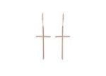Plain Cross Religious Earring