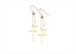 Double Cross Religious Chain Earring