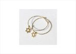 Magen David Religious Hoop Earring