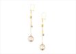 Three Tone Plated Mother Mary Dangle Earring