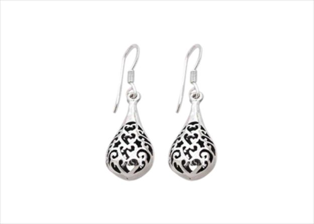 Rhodium Plated | Filigree Earrings