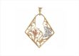 Three Tone Plated Animal Filigree Pendant