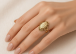 Gold Plated Mother Mary Ring