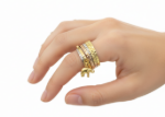 lucky elephant charm jewelry stack ring