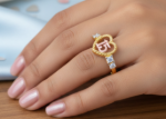 heart shape number jewelry ring