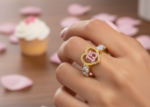trendy number charm jewelry ring