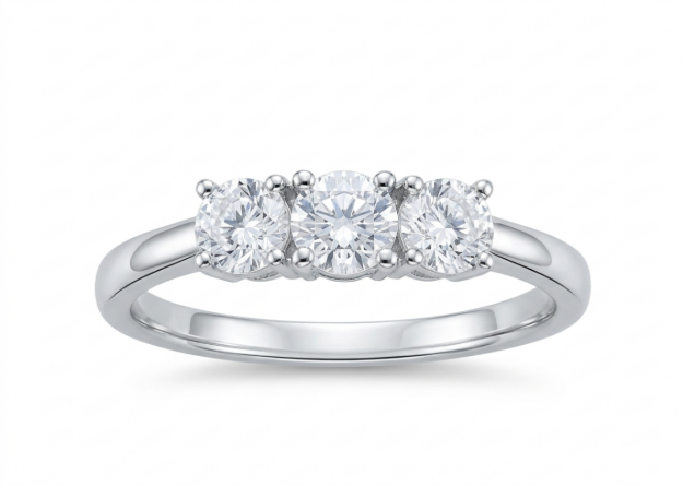 CZ trilogy ring