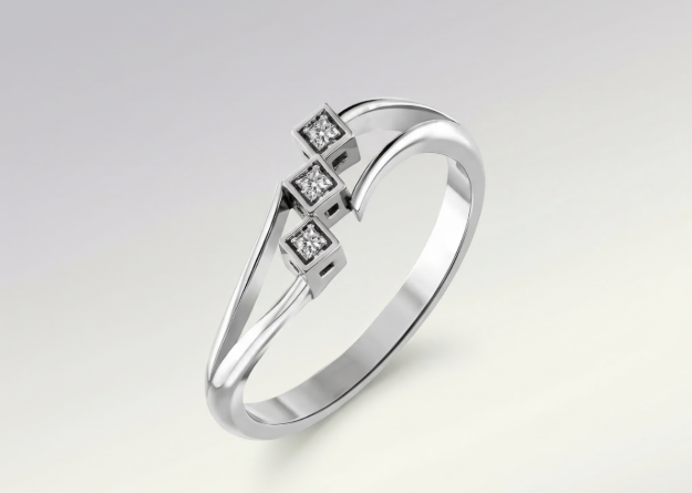 Three stone trilogy ring