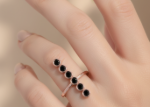 minimalist gemstone bar ring