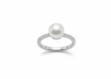 CZ Studded Pearl Ring