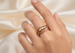 twisted band rose gold ring