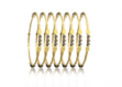 gold plated cz studded bangles