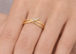 Gold Plated Cubic Zirconia Ring