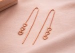 Lightweight heart chain earrings