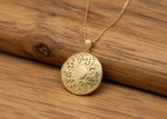 Mens Gold Charm Pendant