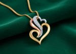 Three Tone Heart Charm Pendant
