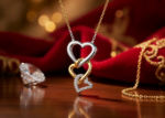 Romantic Two Tone Heart Jewelry