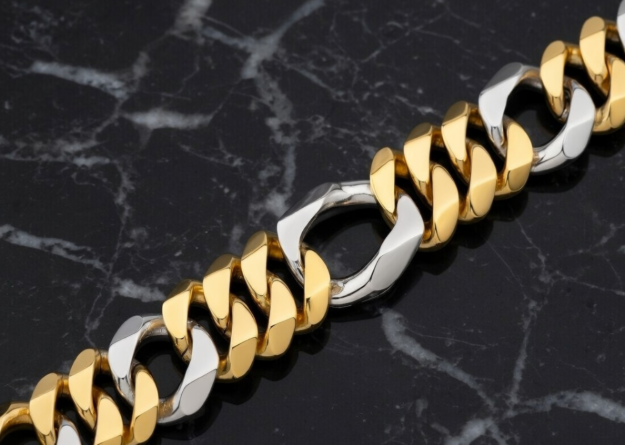 gold silver two tone bracelet