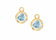 gold plated plain stud gemstone earrings