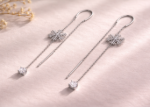 snowflake dangle earrings