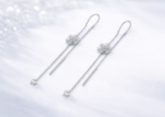 cubic zirconia snowflake earrings