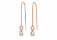 cz studded infinity threader earrings