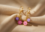 flower drop earrings