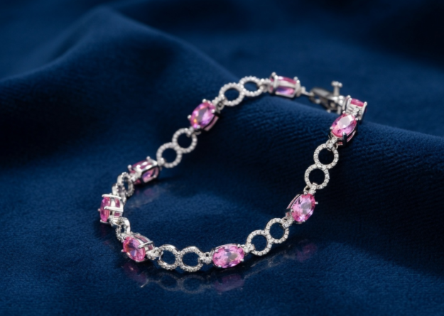 CZ & Ruby Bracelet
