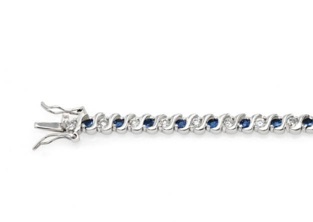 Silver & Sapphire Bracelet