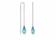 aquamarine threader earrings