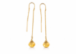 citrine threader earrings