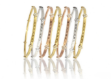 three tone plated semanario bangles
