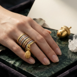 elegant three tone ring