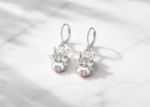 rhodium plated earrings