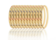 6mm half round tri color bangles