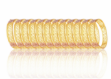 three tone plated gallery bangles