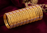 tri color gold bangles set