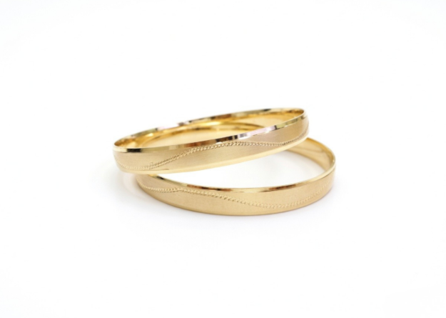 gold plated laser bangles