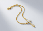 Trendy CZ Cross Bracelet for Daily Wear