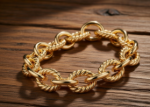 Gold Plated Twisted Link Chain Bracelet
