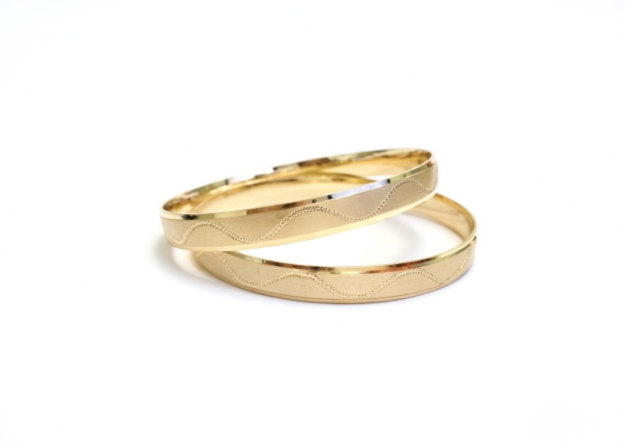 gold plated laser bangles