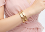 lightweight gold bangles